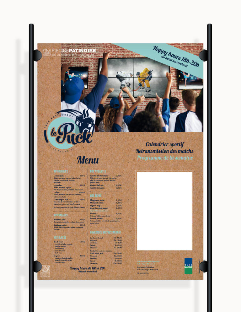 Affiche le Puck café